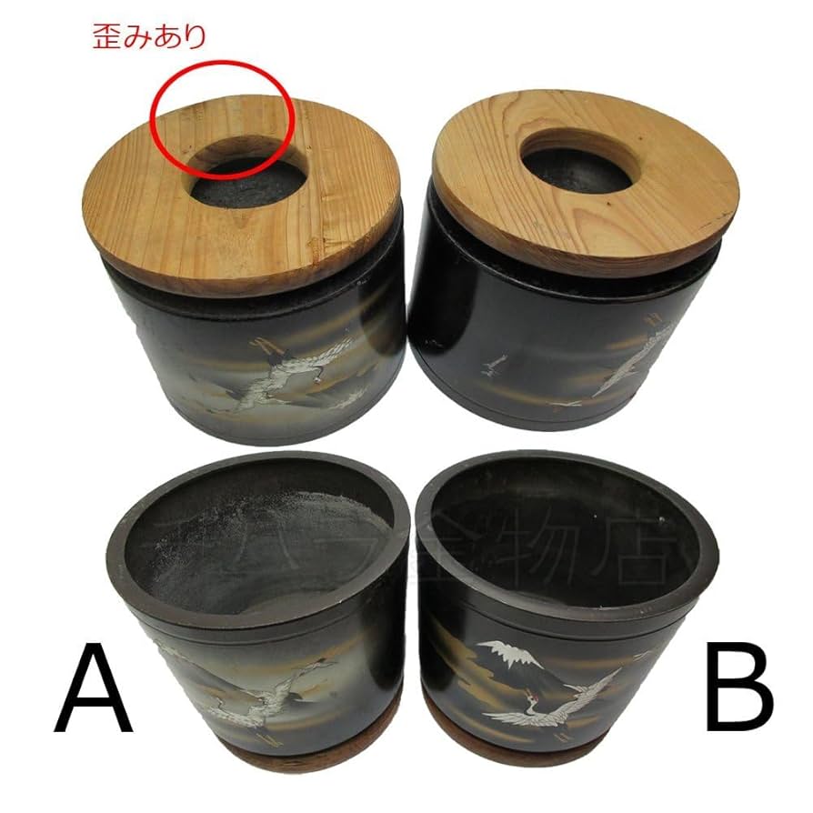 Amazon.co.jp: 真鍮手あぶり火鉢 銅製 火鉢 直径約24cm 木製台座